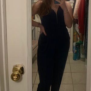 Ambiance Royal Blue Sleeveless Jump Suit Romper Sz M